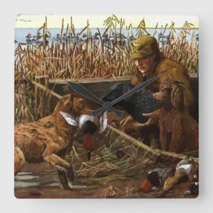  gekleurde rugleuning vierkante klok