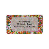 gekleurde Snoep sprinkes TextielSjabloon Etiket (Voorkant)