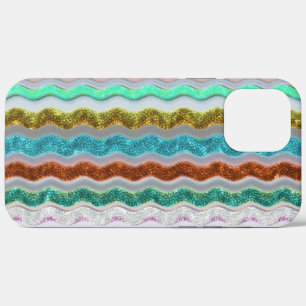 gekleurde strepen op snakeskin iPhone 12 pro max hoesje