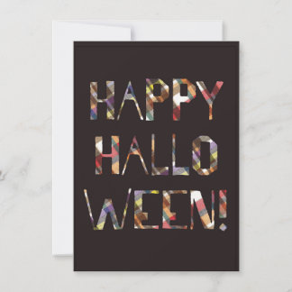 Gekleurde strepen Prettig Halloween Kaart