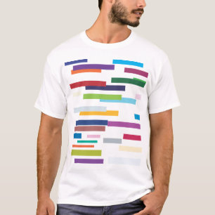 gekleurde stripes voor volwassen scharretjes t-shirt