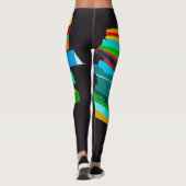 gekleurde trappen leggings (Achterkant)