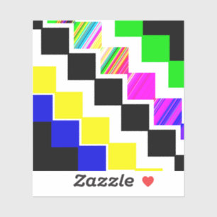gekleurde trappen sticker