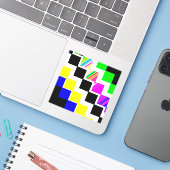 gekleurde trappen sticker (Laptop met iPhone)