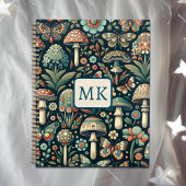 gekleurde vlinders, paddenstoelen en bladeren planner