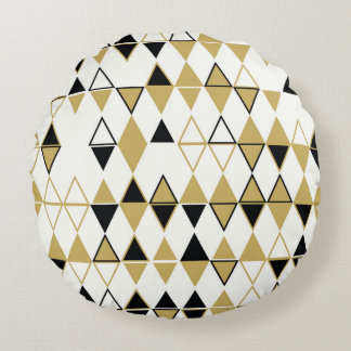 Gekleurde vormen, geometrisch abstract patroon rond kussen