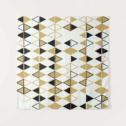 Gekleurde vormen, geometrisch abstract patroon wandkleed (Voorkant (horizontaal))