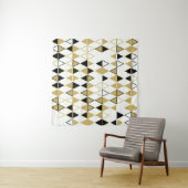 Gekleurde vormen, geometrisch abstract patroon wandkleed (In Situ (horizontaal))