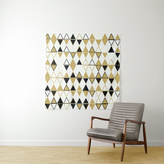 Gekleurde vormen, geometrisch abstract patroon wandkleed (In situ)