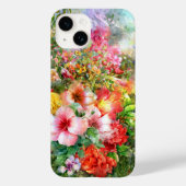  gekleurde Waterverf Bloemen Case-Mate iPhone Case (Achterkant)