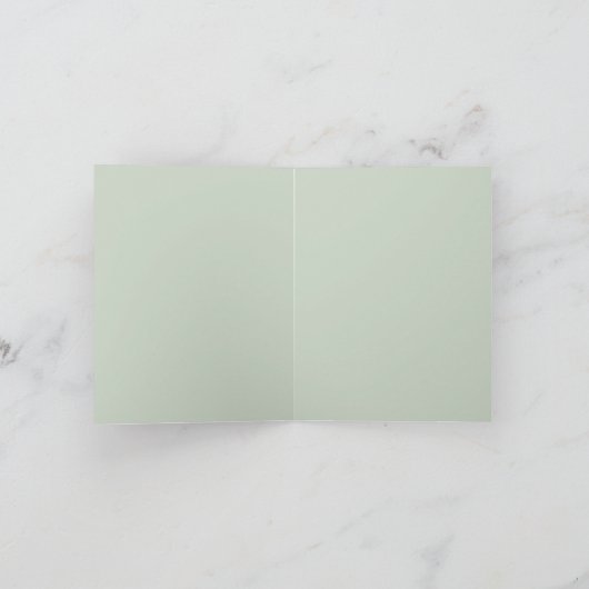 gekleurde Waterverf Bunny en Groene bladeren Bedankkaart (Binnen)