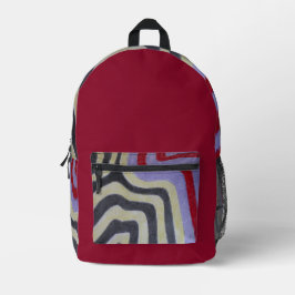 Gekleurde Waves Print Cut Naaizak Bedrukte Rugzak