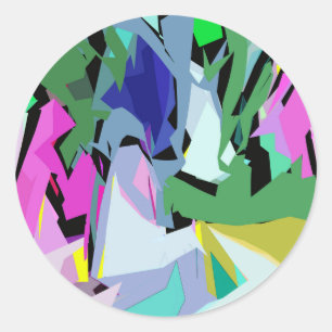 gekleurde wind ronde sticker