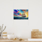 Gekleurde Zeeen Poster (Keuken)