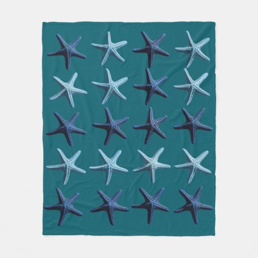 Gekleurde zeester fleece deken (Voorkant)