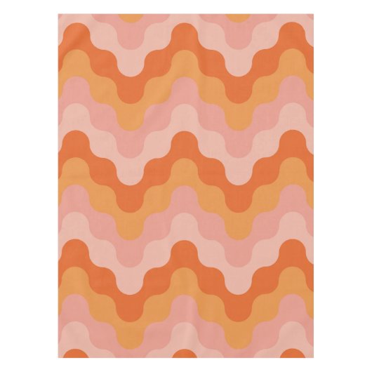 gekleurde ziggen (roze en oranje) tafelkleed (Voorkant)