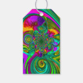 "Gekleurde zwitjes met kleurcode" Labels met twijn Cadeaulabel (Voorkant)