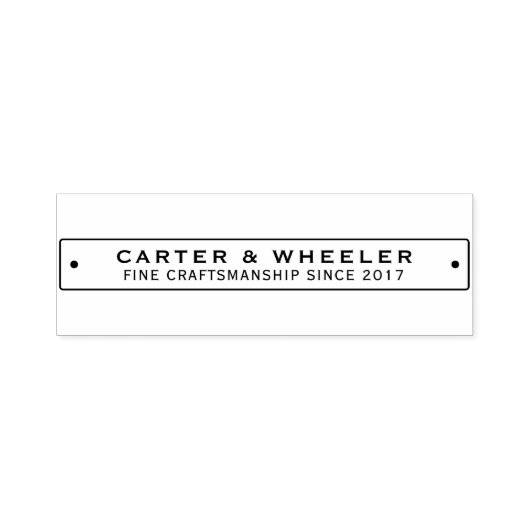 Geklonken Label Custom Maker's Stamp Zelfinktende Stempel (Design)