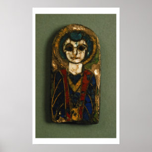 Geklonken plaquette, met een afbeelding van Christ Poster