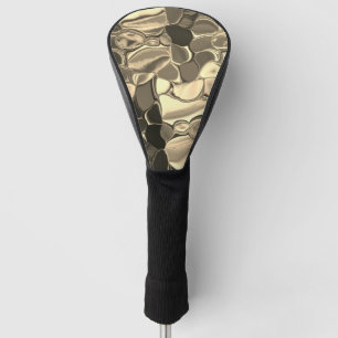 Geklonken vormen in bronzen kleur, glanzend licht golfheadcover