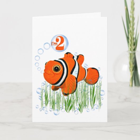 Gekloonde vis voor de tweede verjaardag kaart (Voorkant)