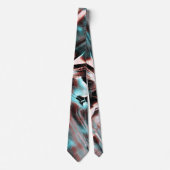 geknikt bruin rood tot blauw pixelated drizzle tex stropdas (Voorkant)