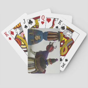 Geknoopte beelden van porseleinen pokerkaarten