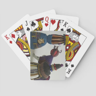 Geknoopte beelden van porseleinen pokerkaarten