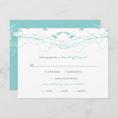 Geknoteerde Love Trees Branches Wedding RSVP Card (Voorkant / Achterkant)