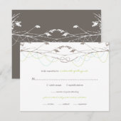 Geknoteerde Love Trees Branches Wedding RSVP Card Kaartje (Voorkant / Achterkant)