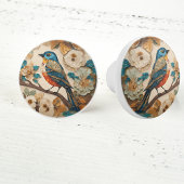 geknutselde vogel keramische knop