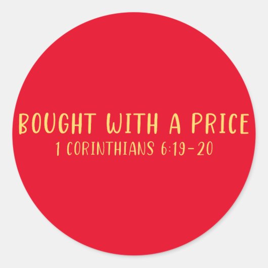 Gekocht met een prijs Stickers (Voorkant)