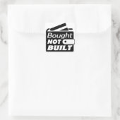 Gekocht NIET GEBOUWD Vierkante Sticker (Tas)