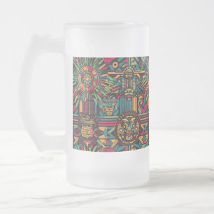 Gekoeld blauw "voorouderlijk paradigma" Frosted Gl Matglas Bierpul