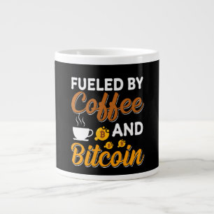GEKOELD DOOR KOFFIE EN BITCOIN COFFEE EXTRA GROTE BEKER