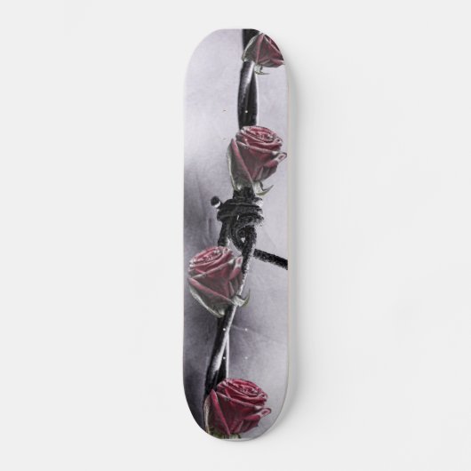 Gekoelde rozen skateboard (Voorkant)