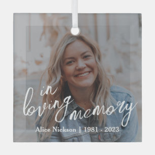 Gekoesterde momenten Memorial Glas Ornament