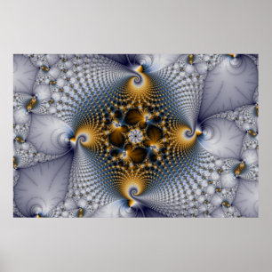 Gekookt en voorzien van een netwerk - fractal poster