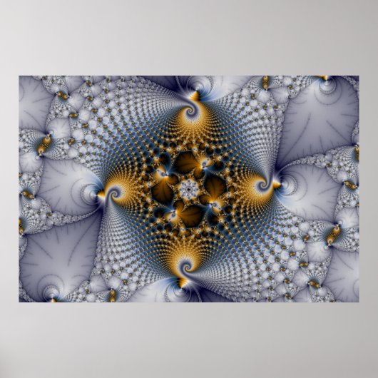 Gekookt en voorzien van een netwerk - fractal poster (Voorkant)