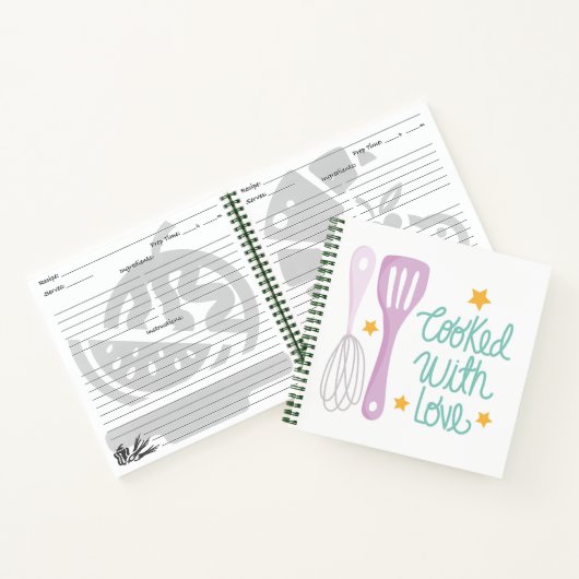 Gekookt met liefdesontvangers voor notebooks notitieboek (Binnen)