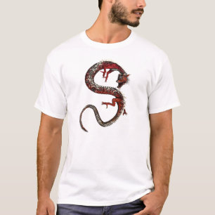 Gekookt naar Strike Dragon Asian Tattoo Fantasy Sh T-shirt