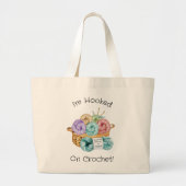 Gekookt op gepersonaliseerd haakwerk grote tote bag (Voorkant)