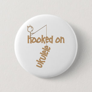 Gekookt op Ukulele Ronde Button 5,7 Cm