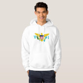 Gekookt Sweatshirt met Amerikaanse vlag (Voorkant volledig)