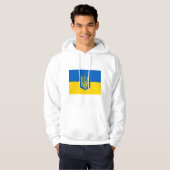Gekookt Sweatshirt met vlag Oekraïne (Voorkant volledig)