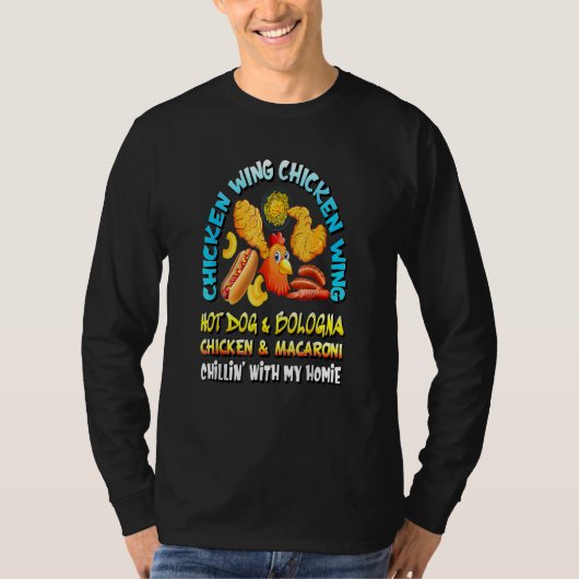 Gekookte kippen Wing Chicken Wing Hot Dog Bologna  T-shirt (Voorkant)