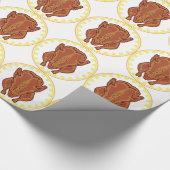 Gekookte kippenvector cadeaupapier (Hoek)