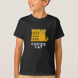 Gekopieerd kat Funny Animal Pun Dark BG T-shirt