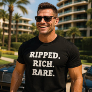 Gekopieerde Rich Rare Text Graphic T-shirt