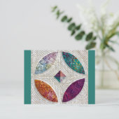 Gekoppeld batik Briefkaart (Staand voorkant)